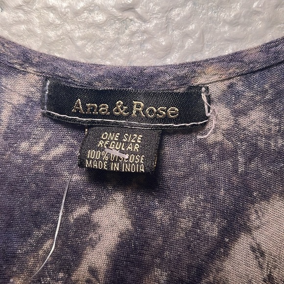 Ana & Rose dark, purple, and Paisley bottom sheer  dress one size - Picture 3 of 7